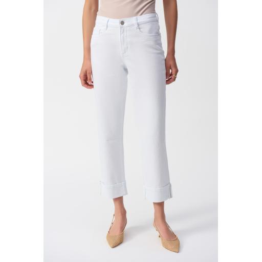 Joseph Ribkoff 251960 Slim Fit Cropped Jeans in White