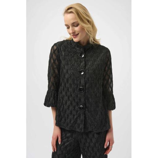 Lurex Cascade Trapeze Jacket 254073 Black