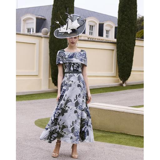 Couture Club 1G1C8 Silver/Navy Dress