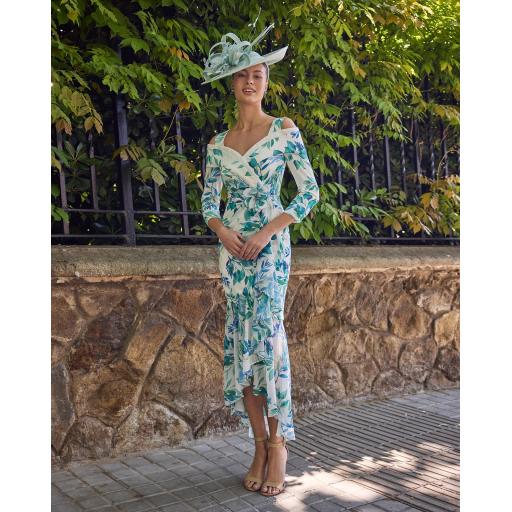 Couture Club 1BG5 Turquoise/Ivory Dress