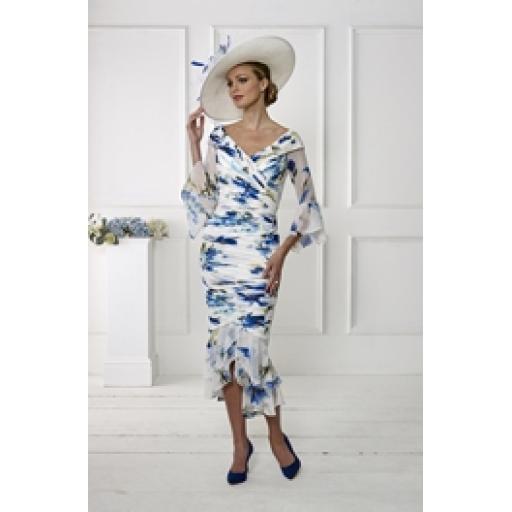 Irresistible IRIS898S24 Blue/Turquoise/Ivory Dress