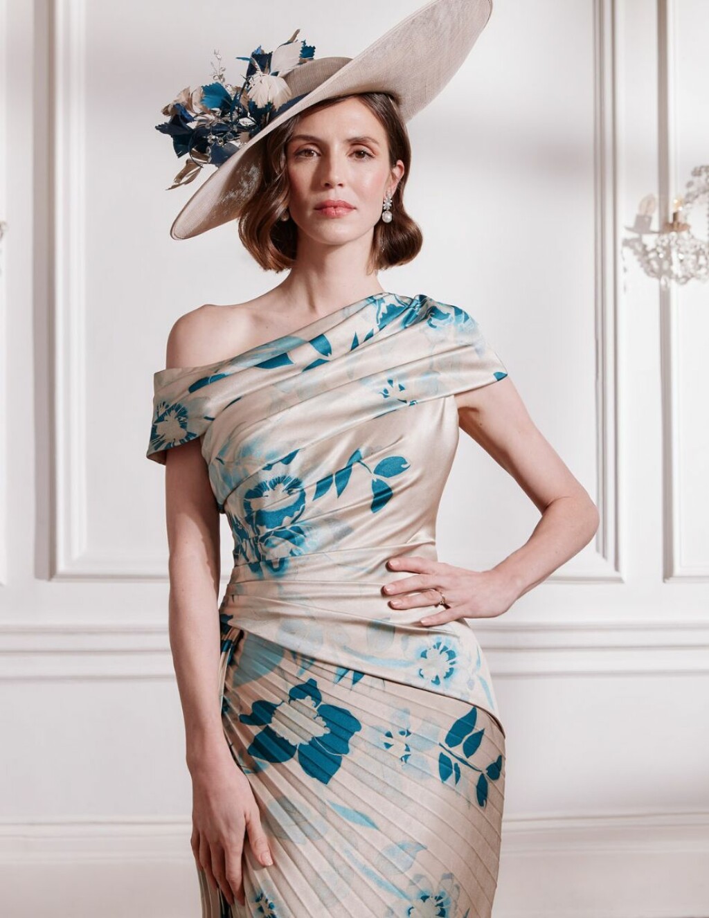 John Charles 66693 Oyster/Teal Dress