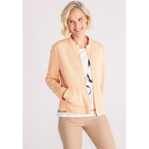 Frank Walder Blazer jacket with sporty collar in Peach