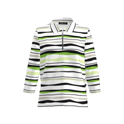Frank Walder Polo shirt with wavy stripes