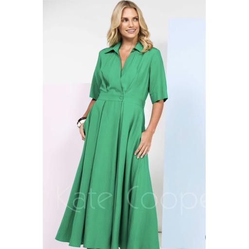 Kate Cooper Green Shirt Dress Button detail