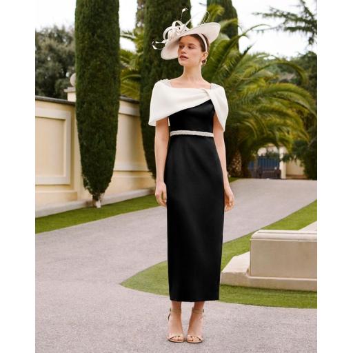 Couture Club 1G96 Black/Ivory Bow Back Dress