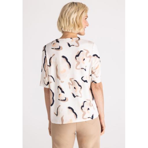 Frank Walder Blouse shirt with floral brushstroke design