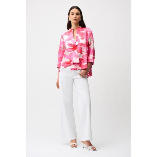 Joseph Ribkoff Floral Print Swing Jacket Style 261180 Pink